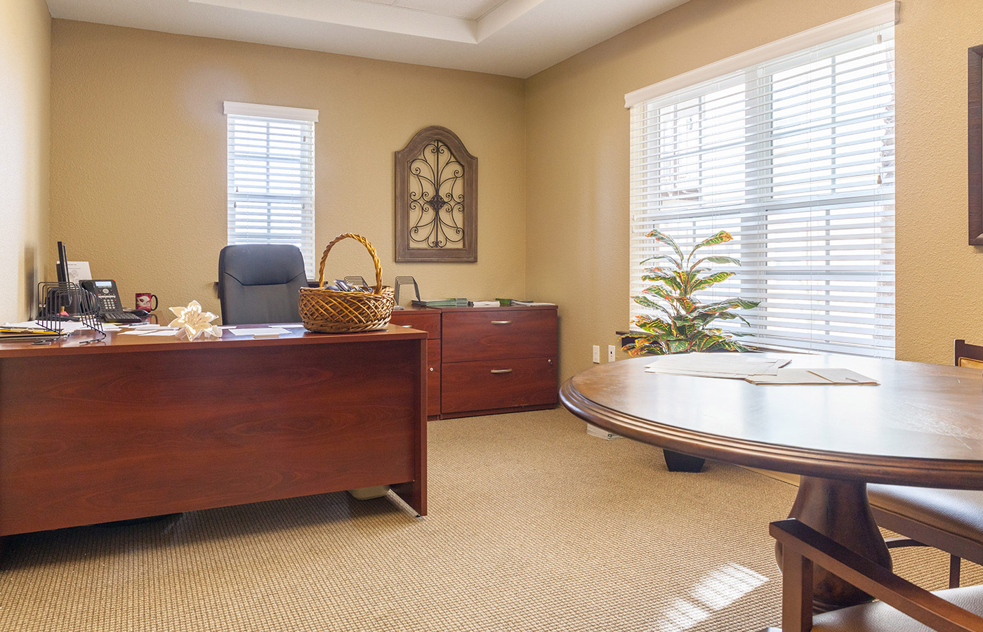 An office in Caliche Senior Living.