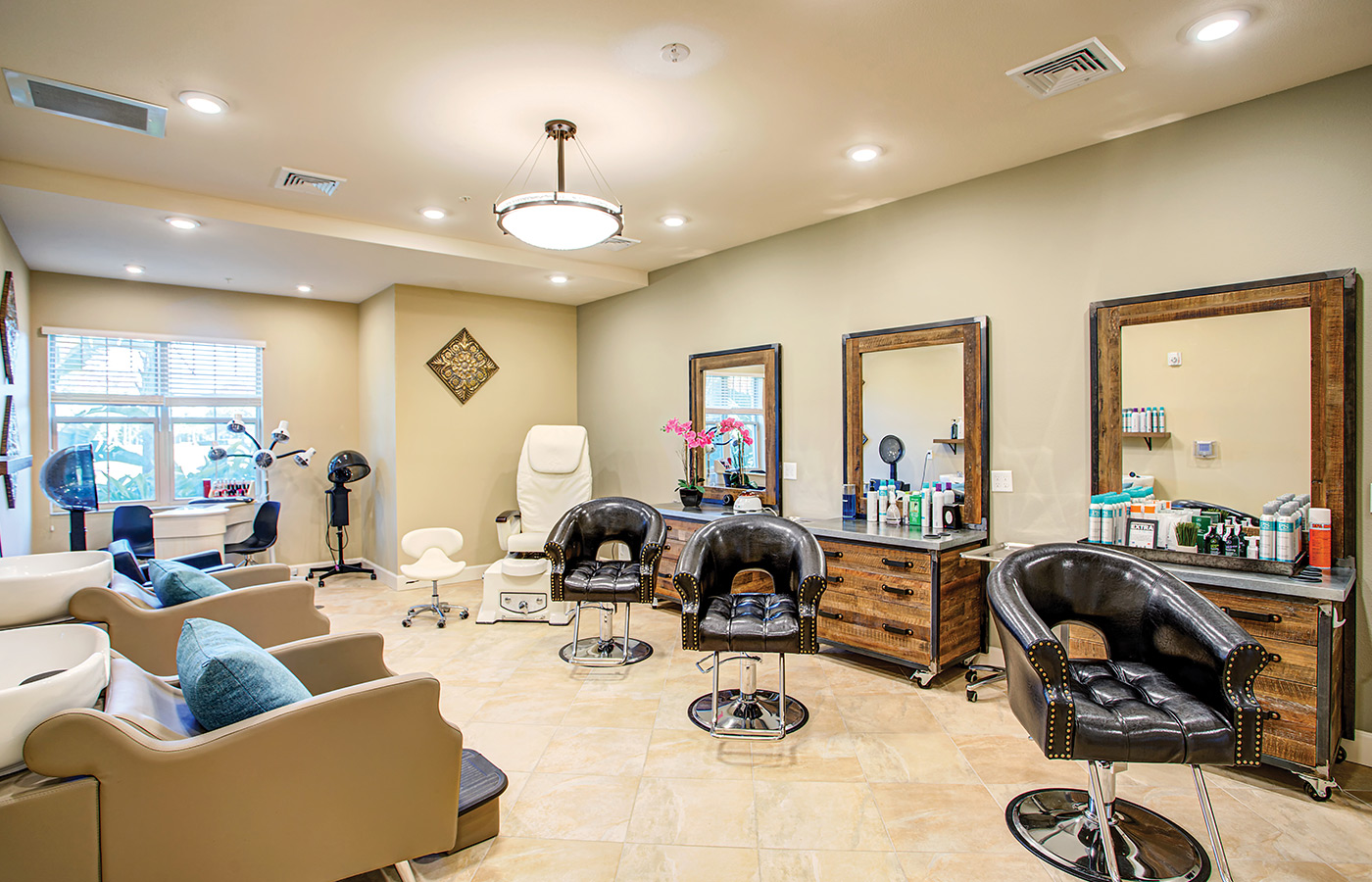 The salon at The Glades at ChampionsGate.