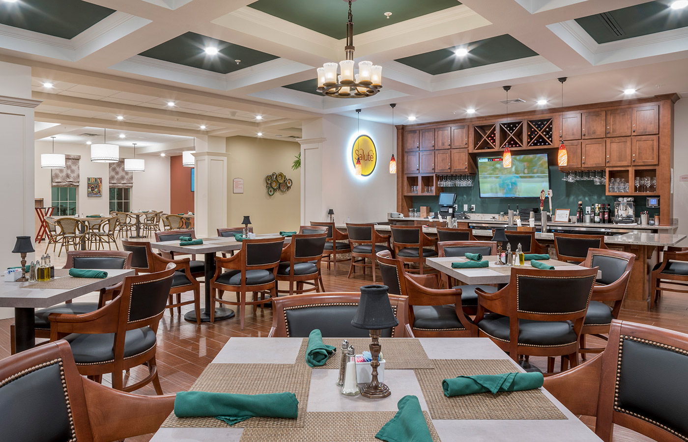 A dining area at The Glades at ChampionsGate.