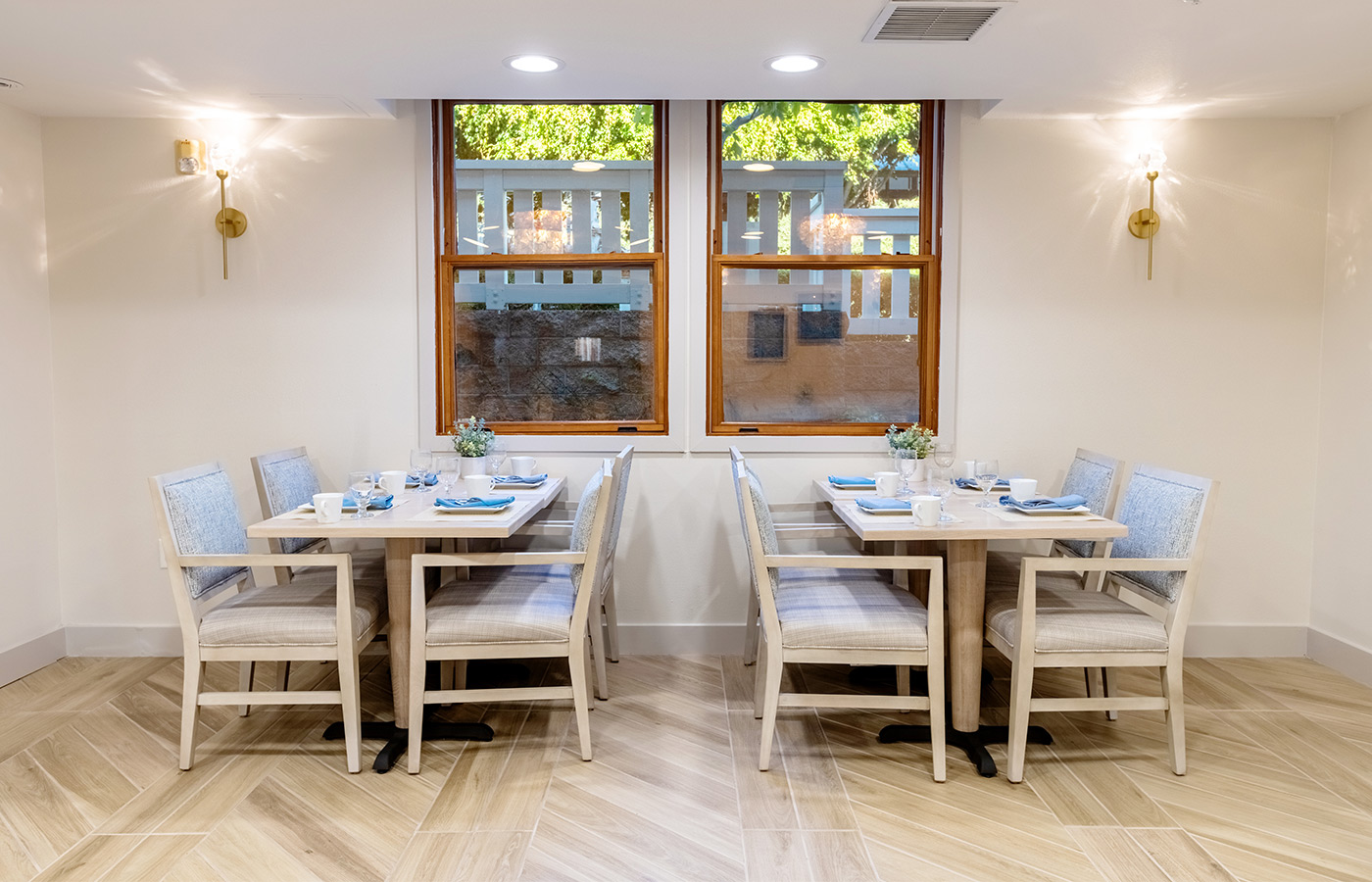 A dining area at Crown Cove.