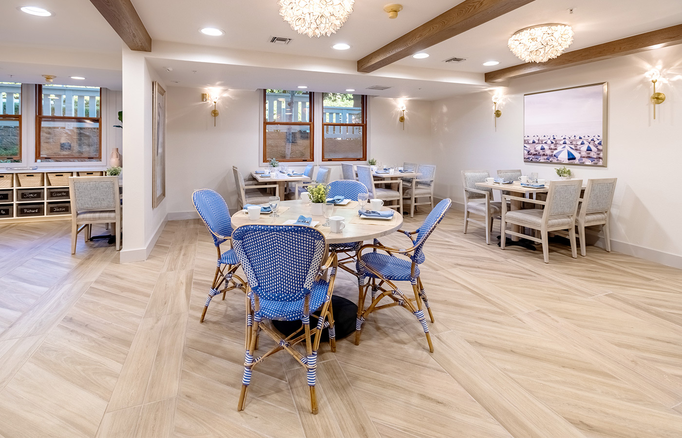 A dining area at Crown Cove.