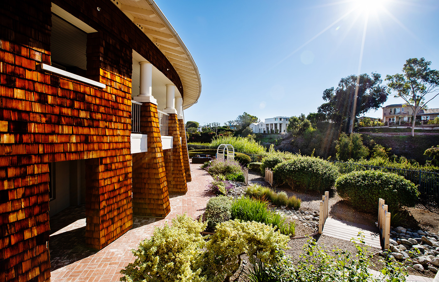 The courtyard at Crown Cove.