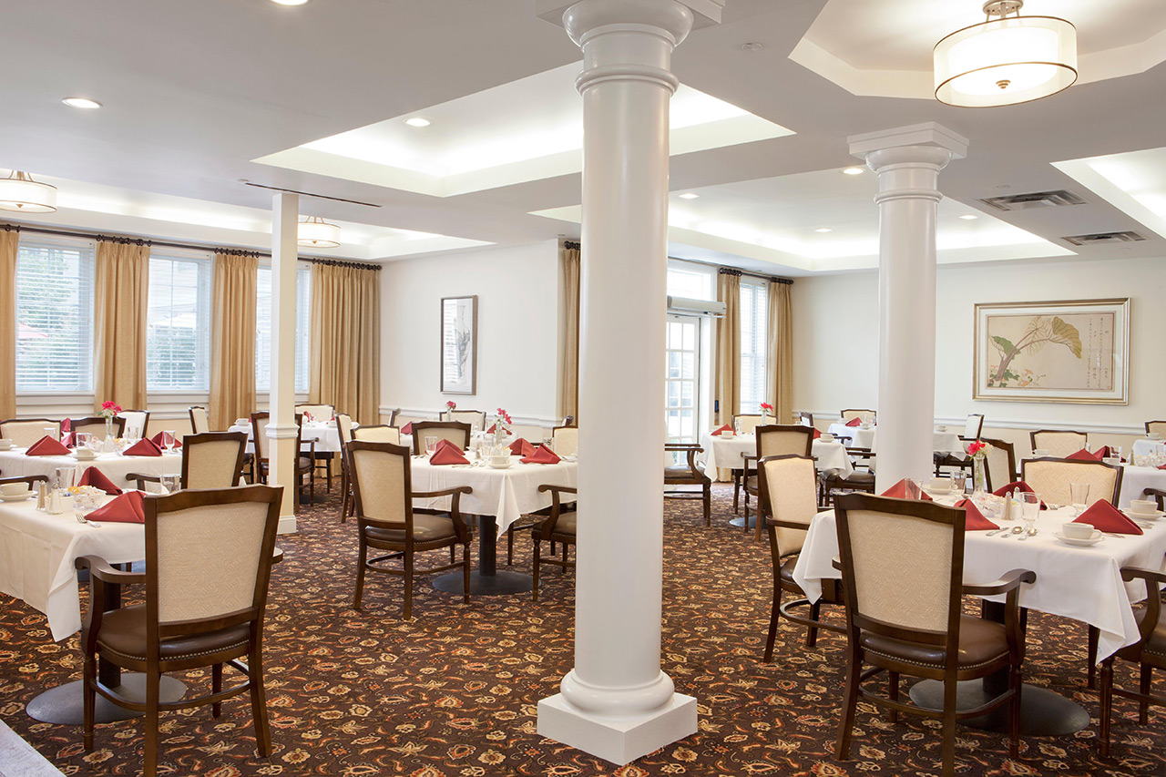 A dining area at East Village Place.