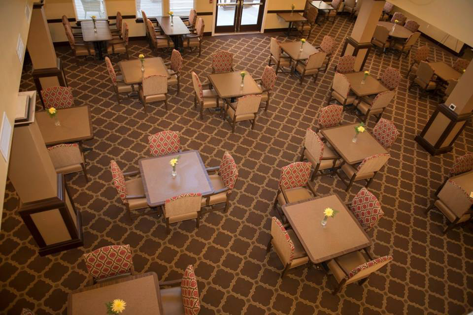 Dining room in Joshua Springs Senior Living.