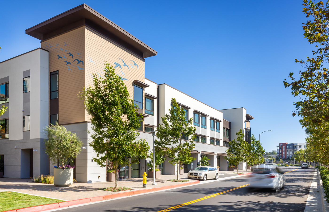 The building exterior.