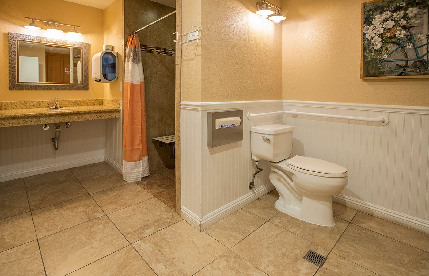 Shower Room with toilet and sink.