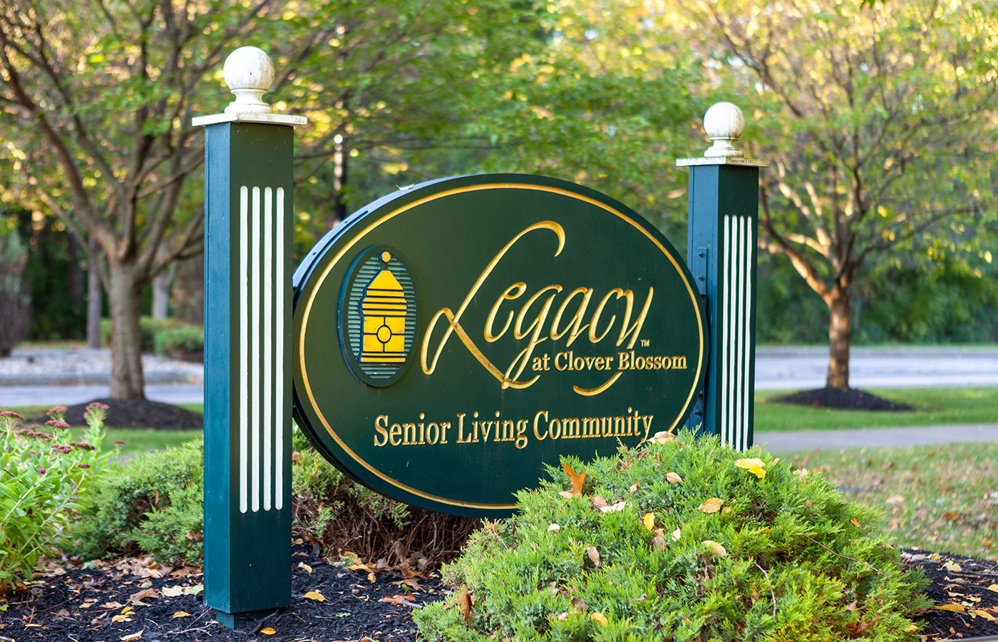 Legacy at Clover Blossom exterior building signage.