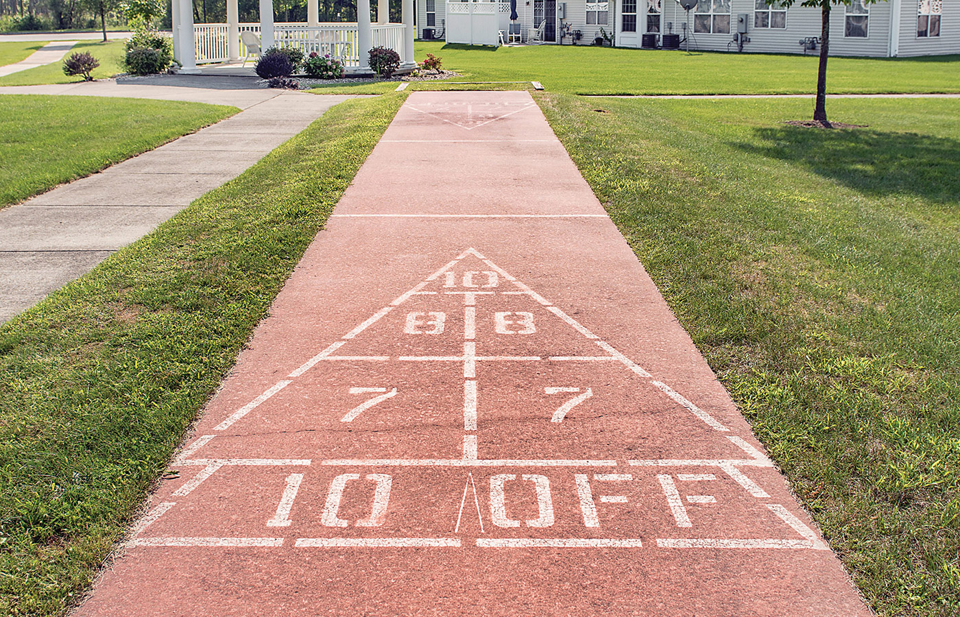 Shuffle board area.