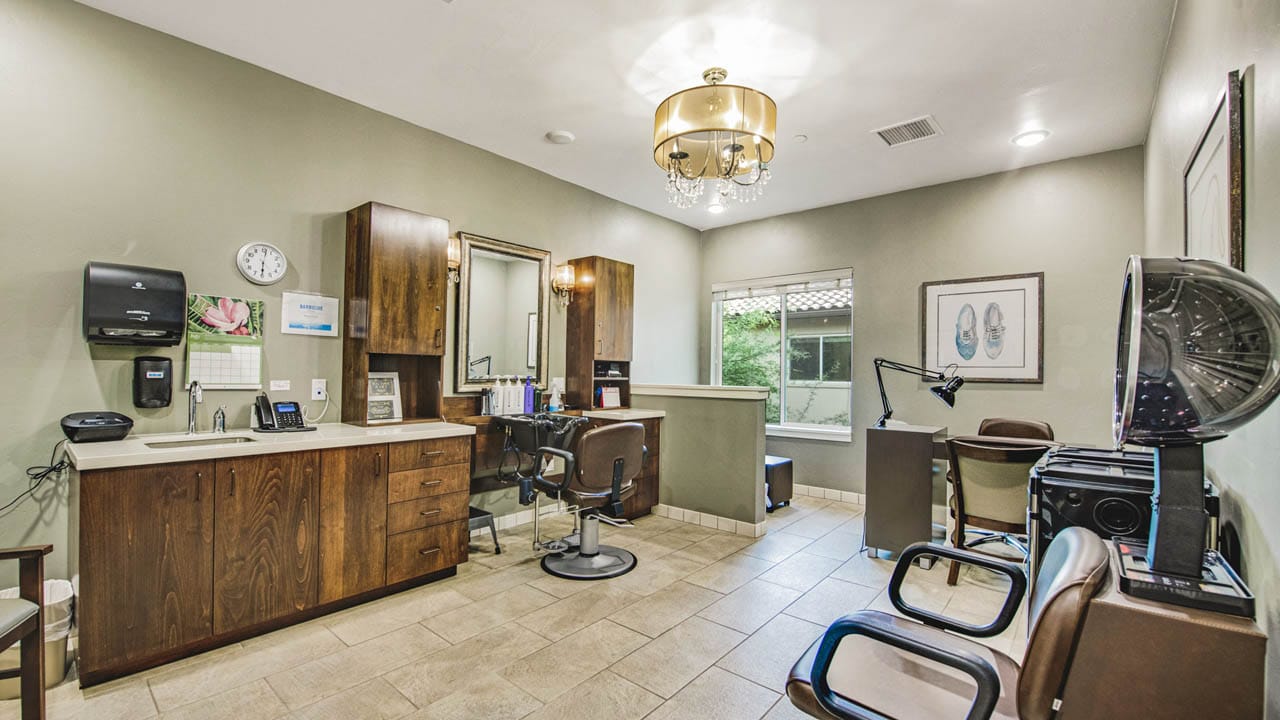 The salon at The Watermark at Continental Ranch.