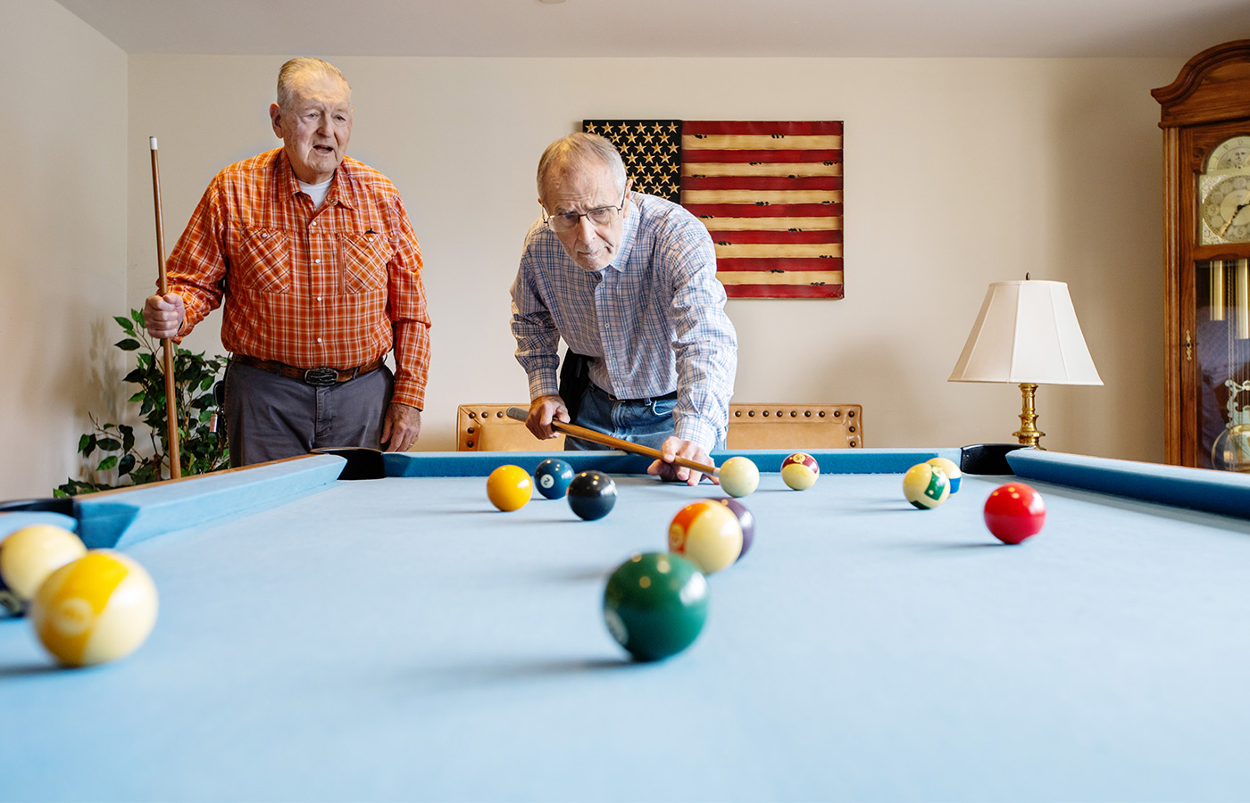 People playing pool.