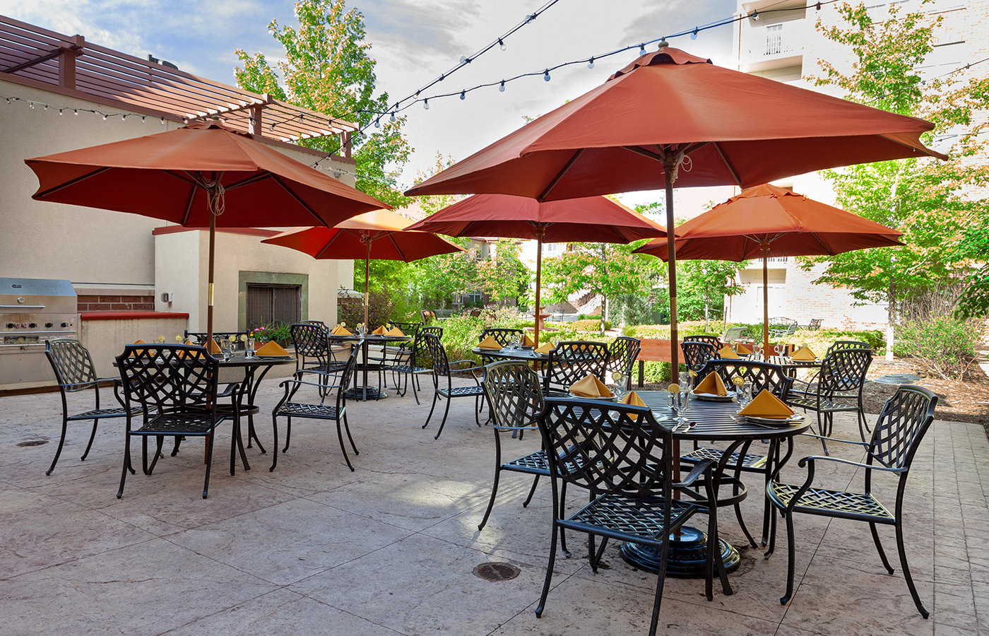 The patio area at St. Andrews Village.