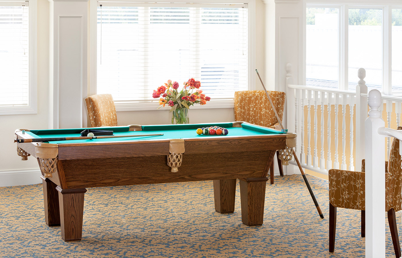 A pool table at The Fountains at Crystal Lake.