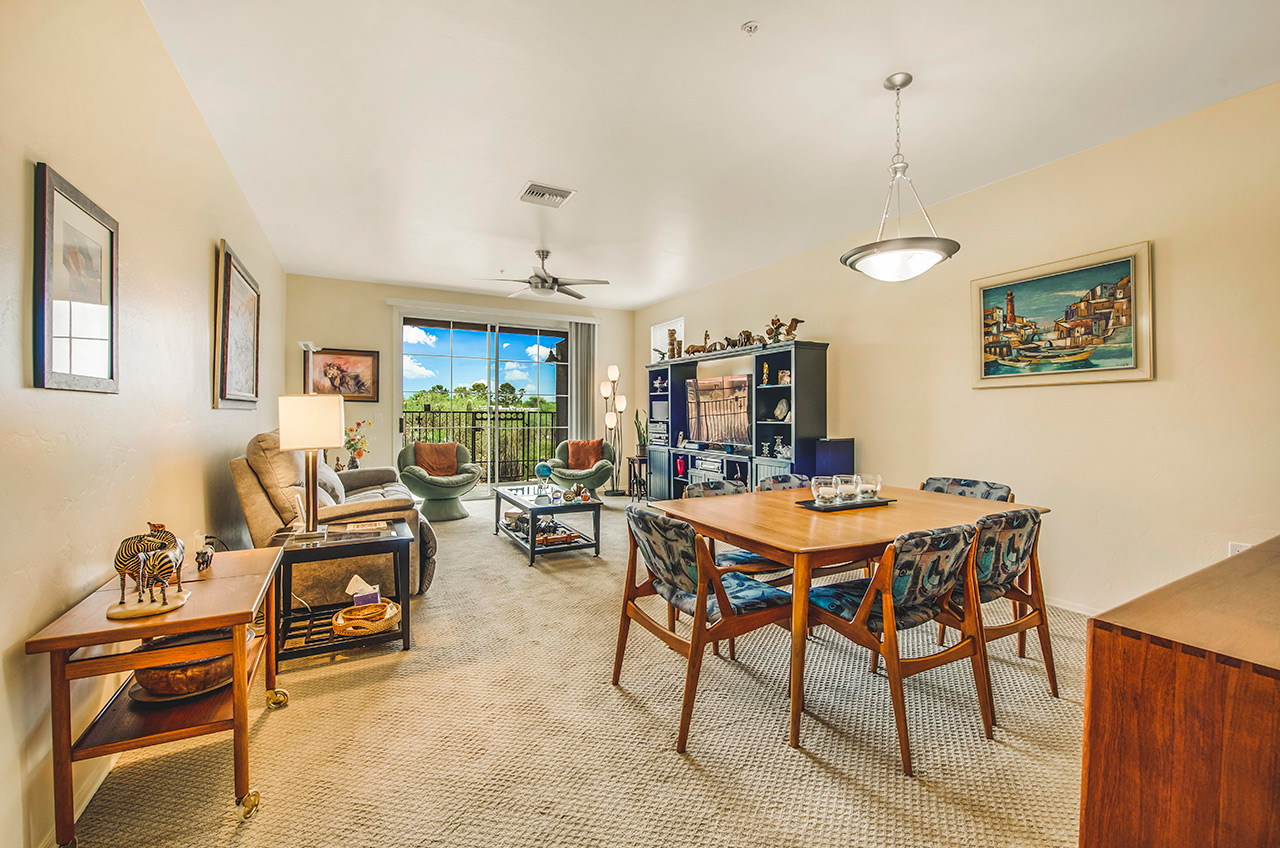 An apartment at The Fountains at La Cholla.