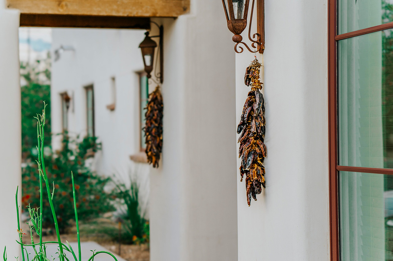 The Hacienda at the River exterior building doorways.