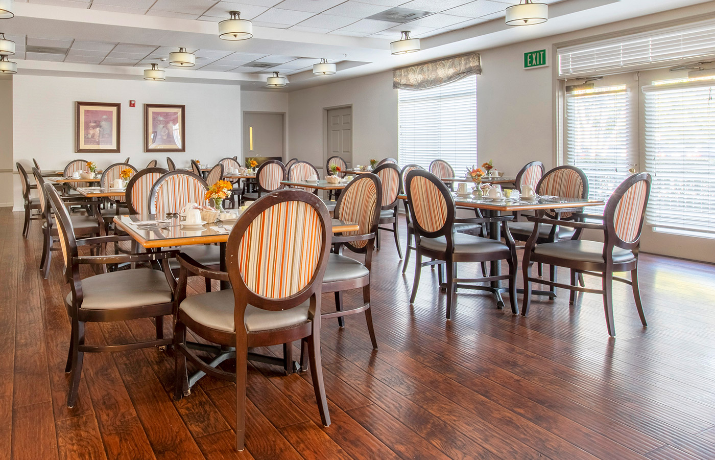 A dining area at Whittier Place.