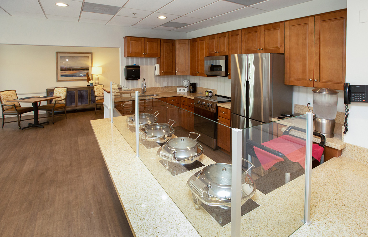 A dining area at Whittier Place.