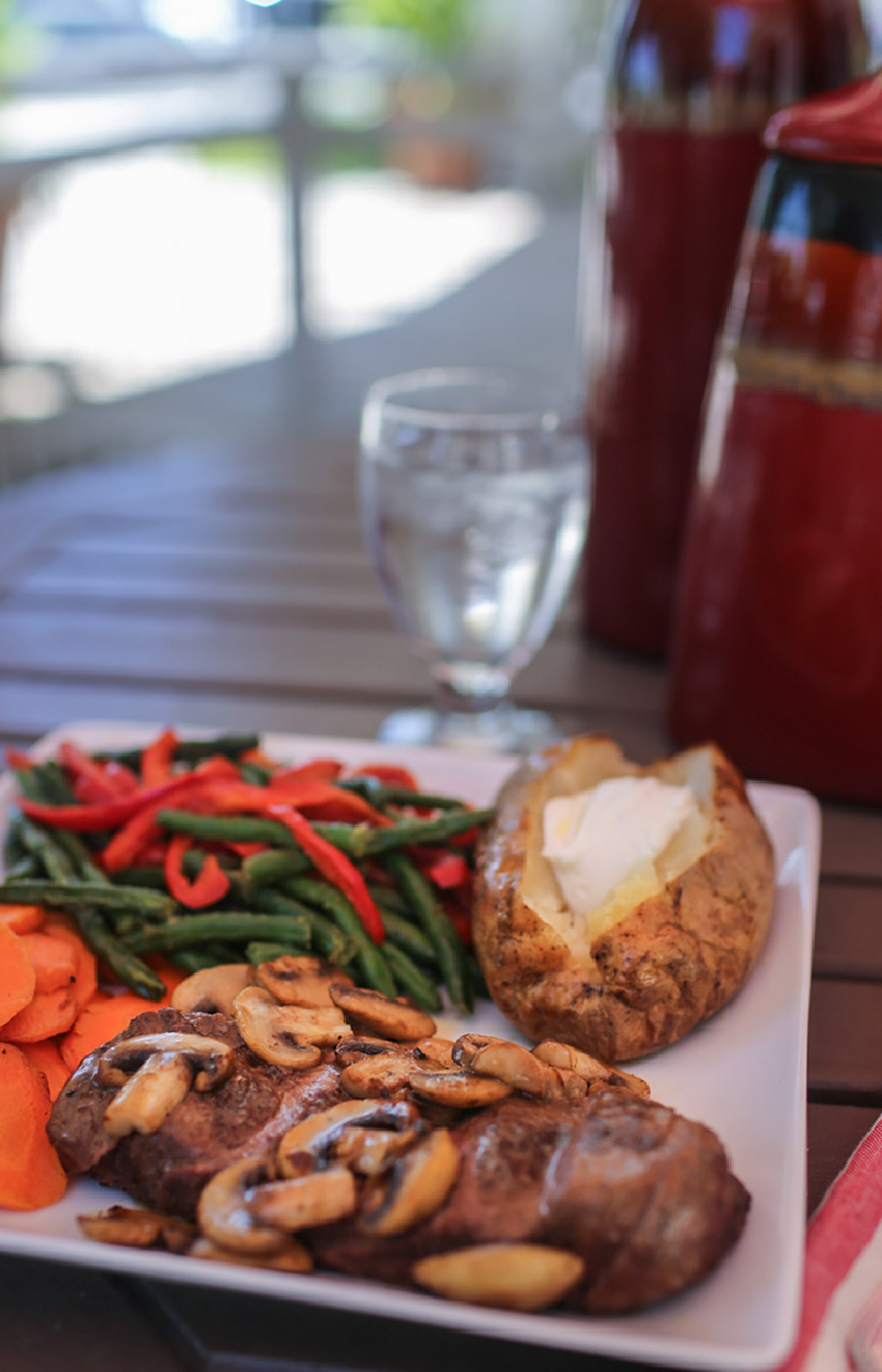 A plate of food.