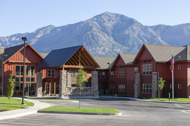 The Lodge at North Ogden building entrance.