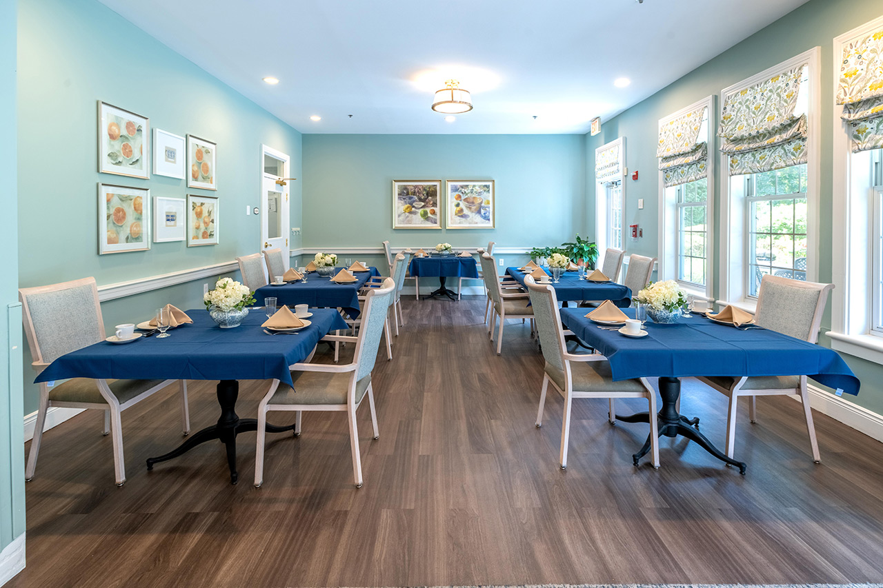 A dining area at East Village Place.