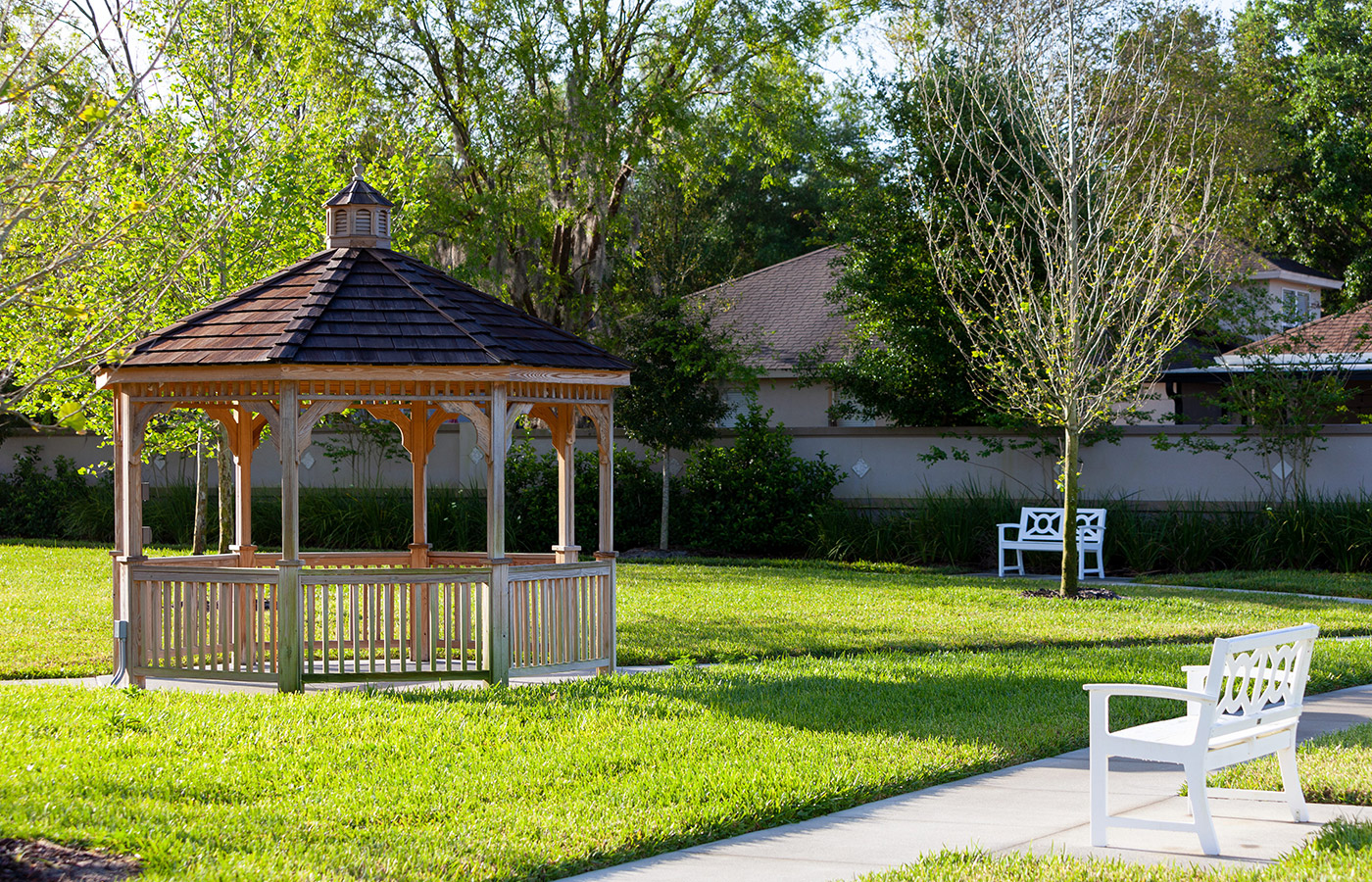 The gazebo at The Watermark at Vistawilla.