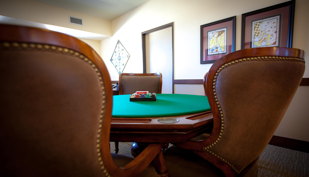 A pool table at White Cliffs Senior Living.