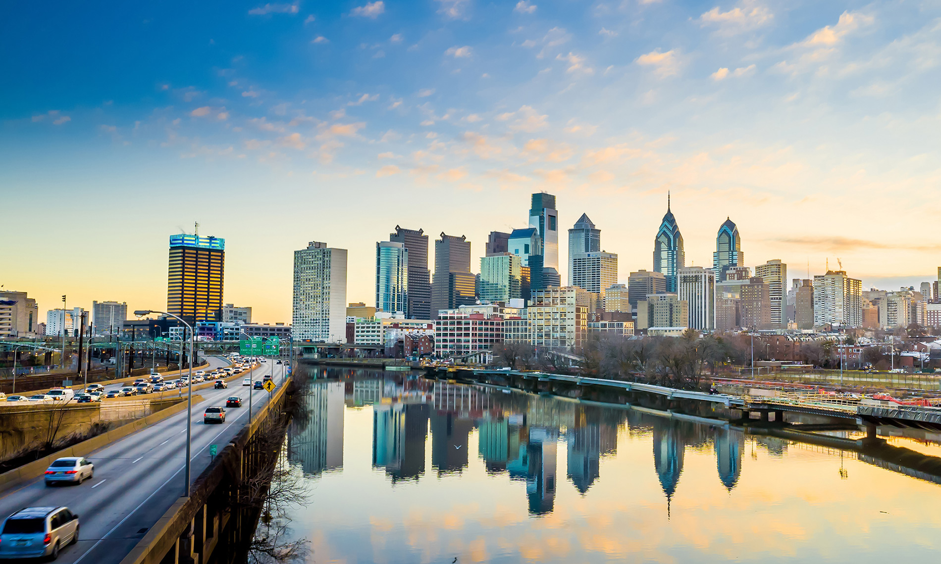 City skyline view.