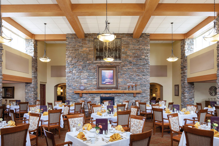 A dining area at St. Andrews Village.