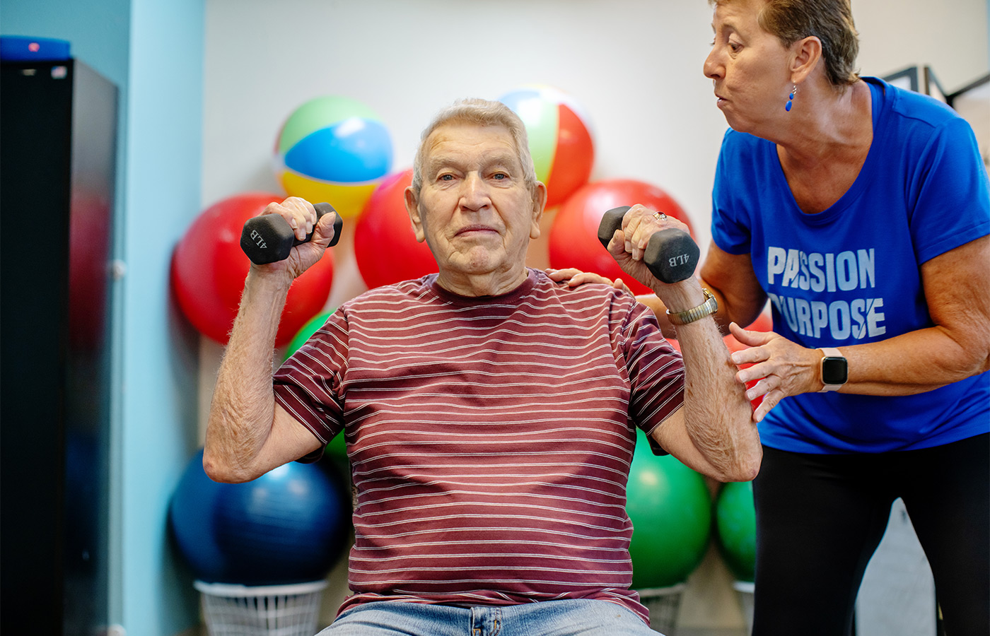 A person working out.