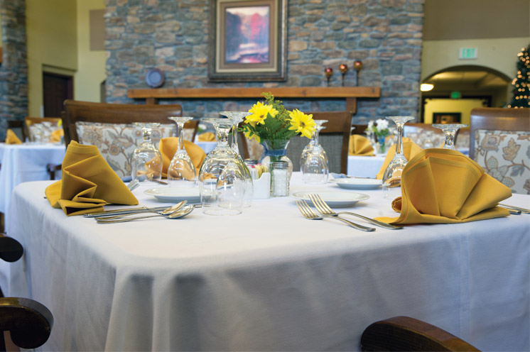 A dining area at St. Andrews Village.