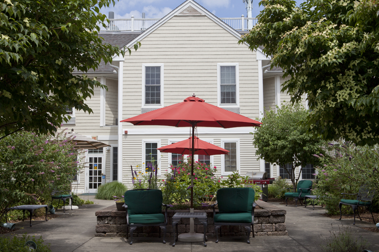 A patio of East Village Place.