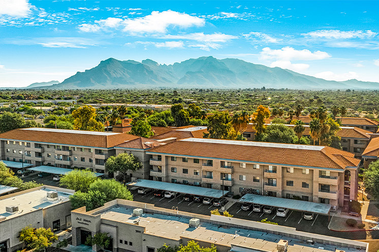 The exterior of The Fountains at La Cholla.