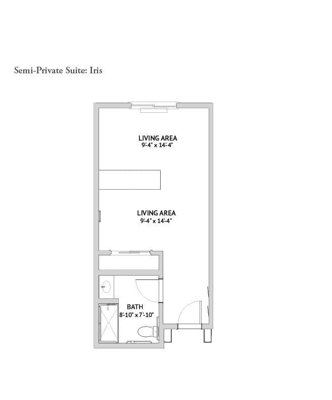 Memory care semi private floor plan