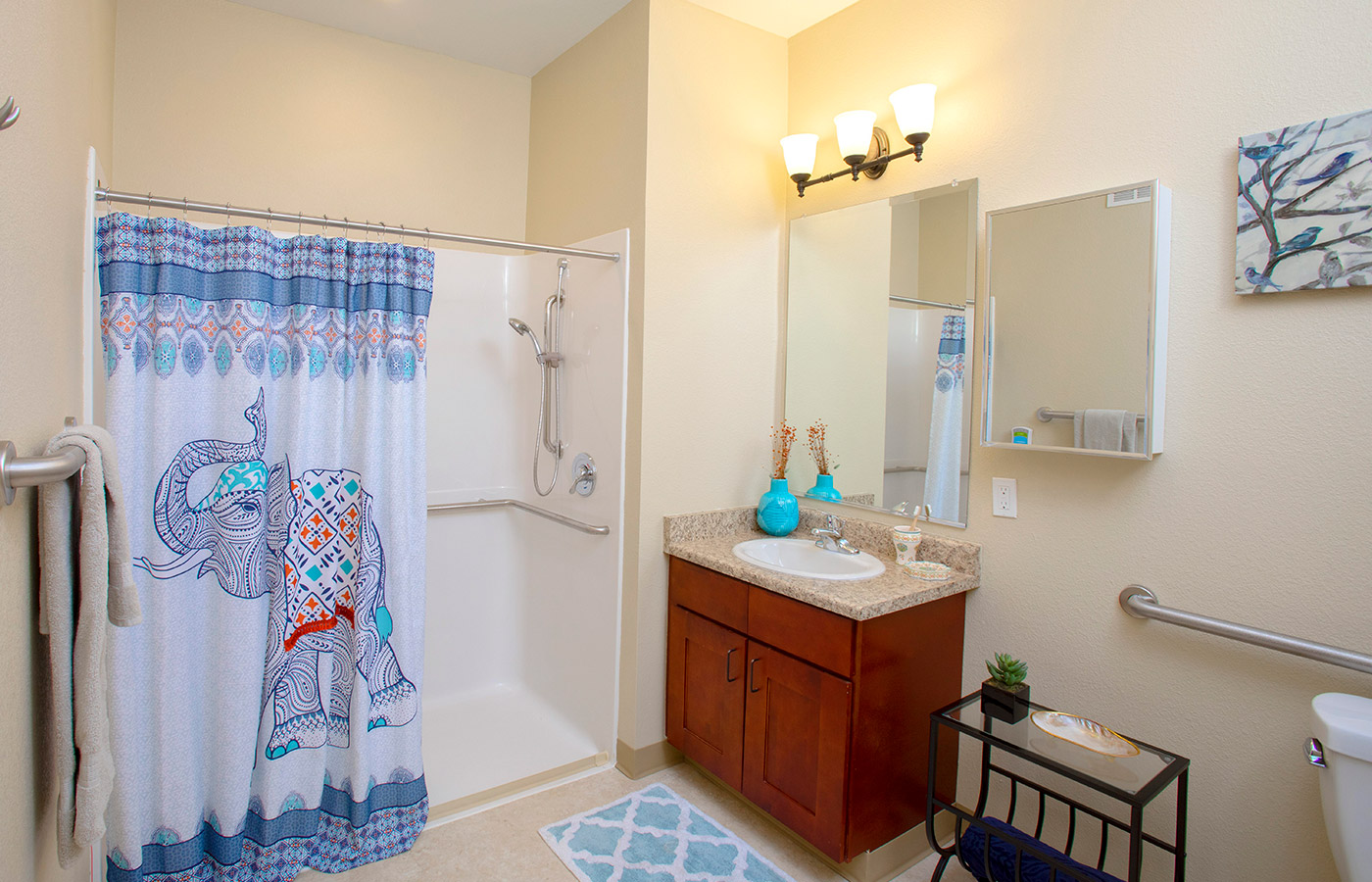 Bathroom in an apartment.