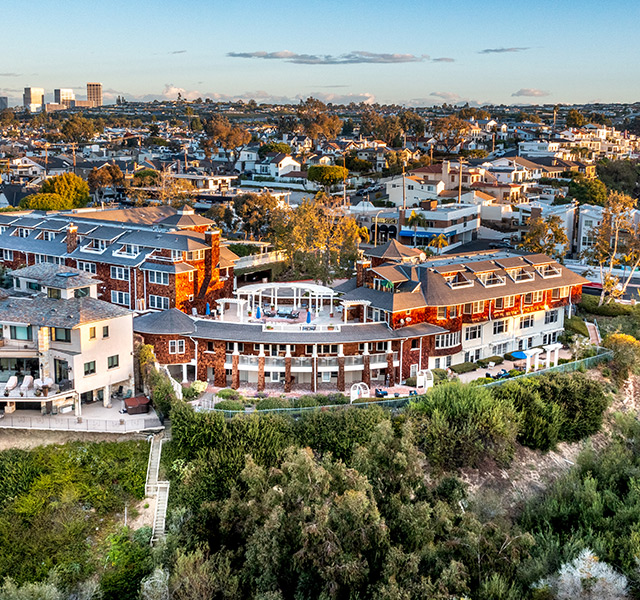 Aerial exterior of Crown Cove.