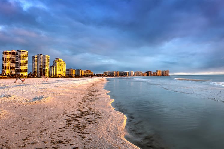 The coast of Marco Island.