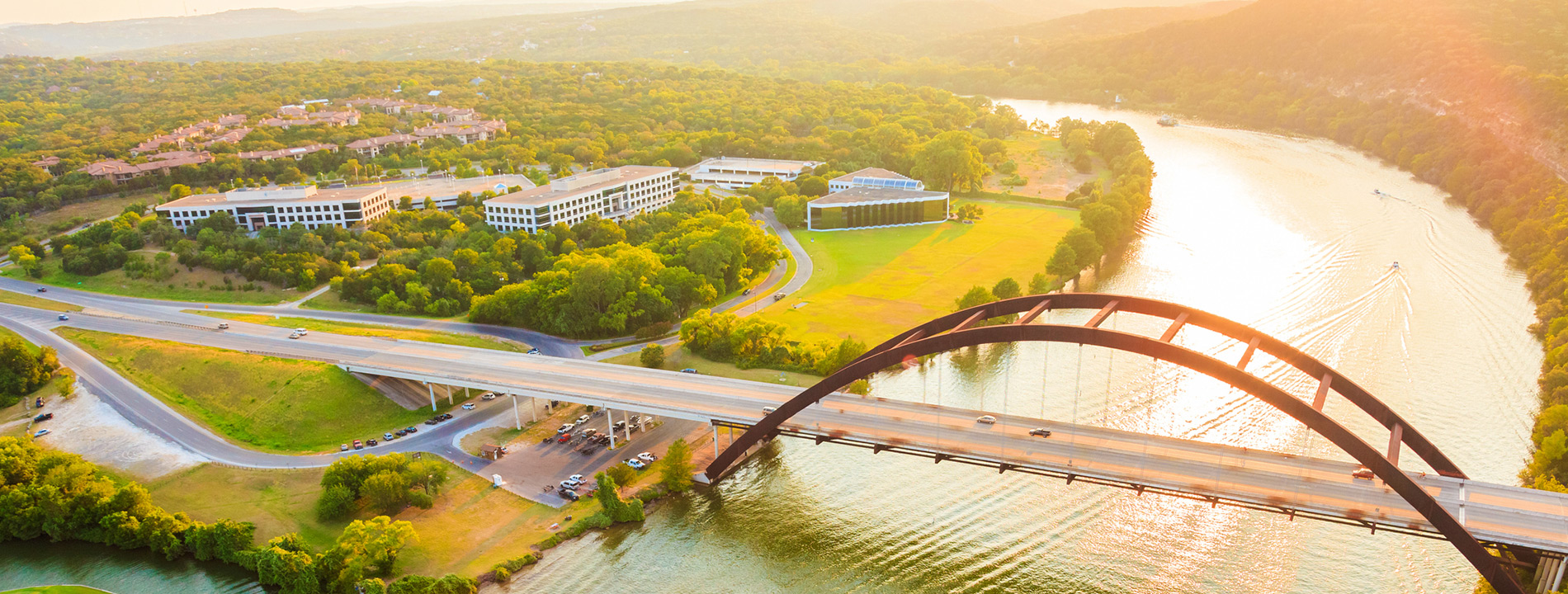 Aerial image of Austin, Texas.