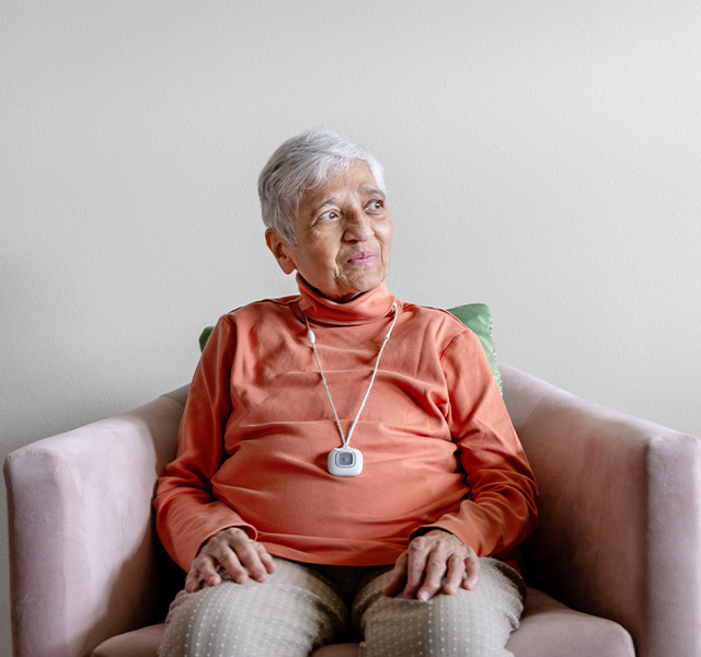 A person sitting in a chair.