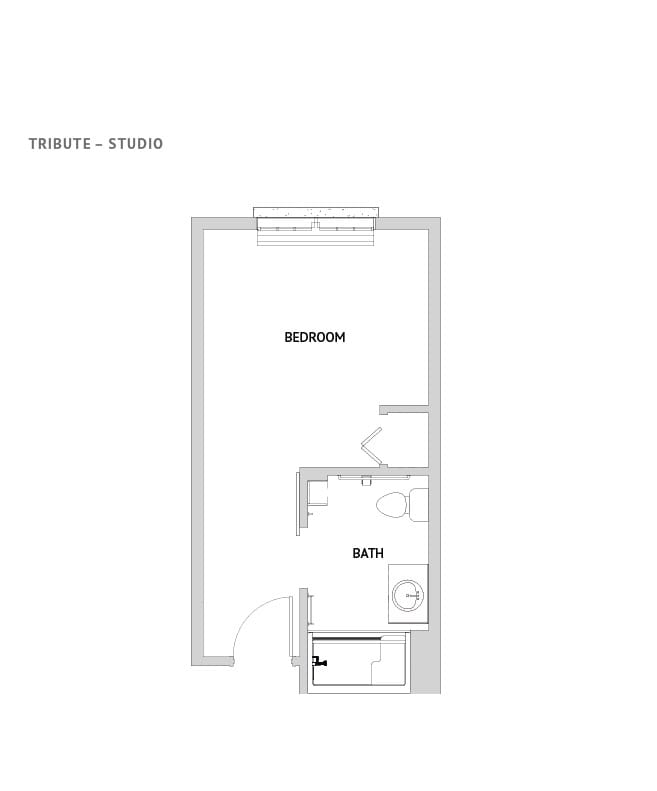 memory care studio floor plan